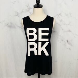 Soulcycle BERK Berkley Muscle Tank Top Black Athleisure Gym Spin Class Size M